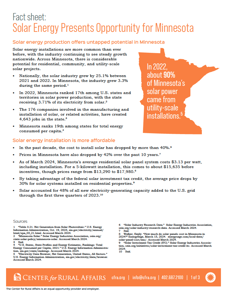 solar-energy-presents-opportunity-for-minnesota-center-for-rural